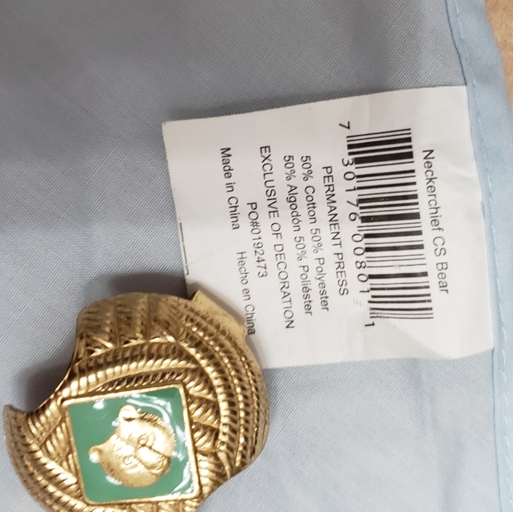 Cub Scouts Bear Neckerchief and Slide - Picture 6 of 6